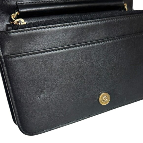 CHANEL Black Caviar Leather Wallet